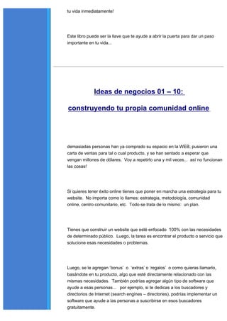 100 ideas para crear un negocio en internet | PDF