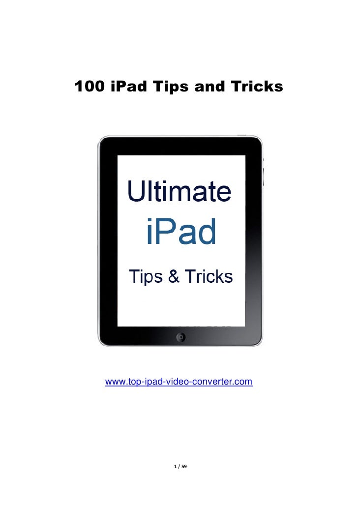 100 i pad tips and tricks