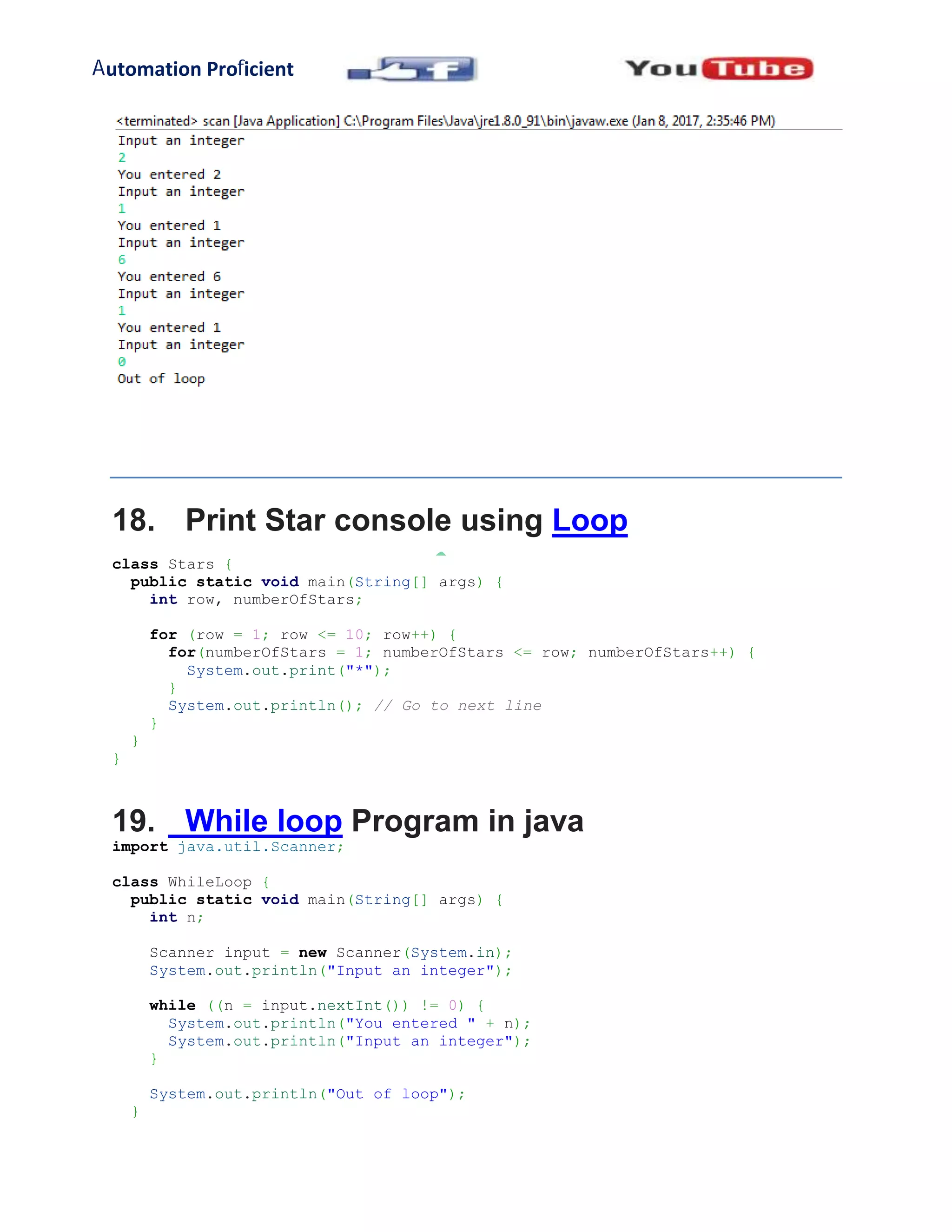 100 JAVA Programs-1.pdf | Programming Languages | Computing