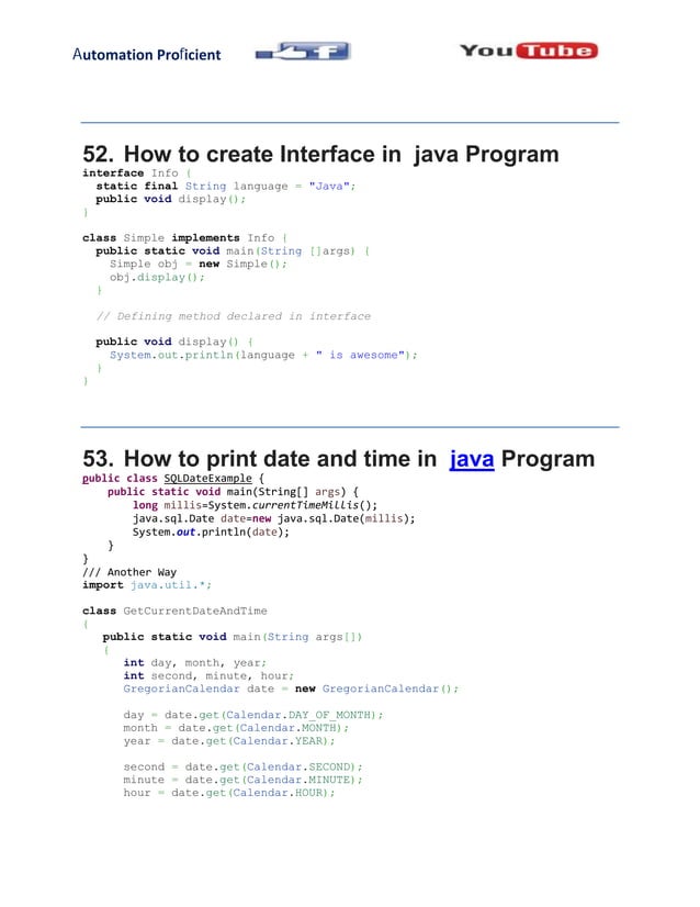 100 JAVA Programs-1.pdf | Programming Languages | Computing