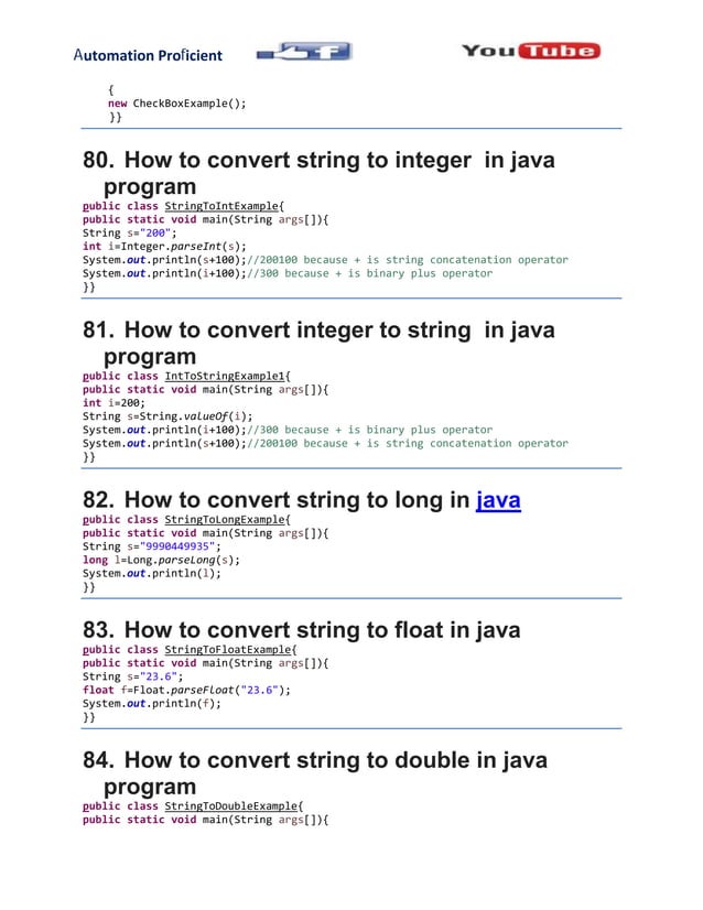 100 JAVA Programs-1.pdf | Programming Languages | Computing