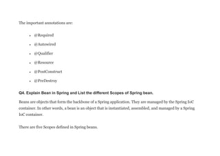 Spring Qualifier Annotation 100 Java questions FOR LOGIC BUILDING SOFTWARE.docx