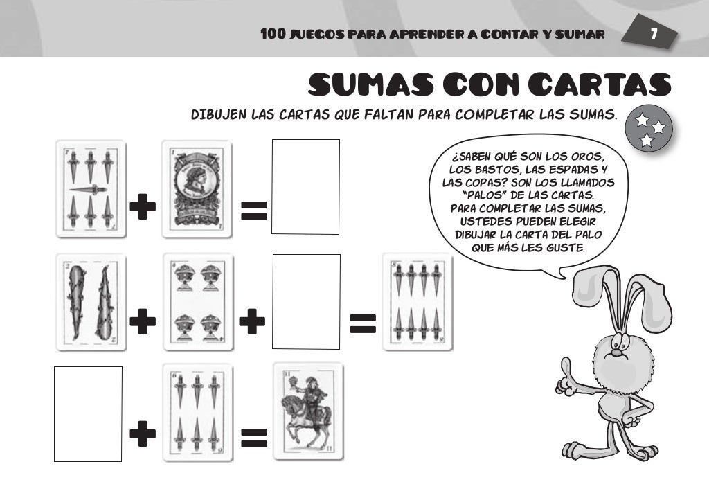 Resultado de imagen de sumar+cartas