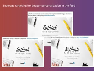 Leverage targeting for deeper personalization in the feed
 