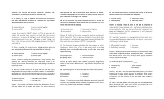 potentials and become well-rounded individuals. Therefore, self-
actualization is an example of the Pillar of Learning to Be.
43. In applying for a job, an applicant must ensure that his technical
skills are in line with the occupation he is applying for. This situation
demonstrates what Pillar of Learning?
A. Learning to Know C. Learning to Live Together
B. Learning to Do D. Learning to Be
Answer: B. As stated in UNESCO’s Report, the Pillar of Learning to Do
implies that learning must transform certified skills into personal
competence. It is assessed by looking at a mix of skills and talents, social
behaviour, personal initiative and a willingness to work. Finding a job
that is in line with your technical skills is a good example of the Pillar of
Learning to Do.
44. Skills in reading with comprehension, asking questions, gathering
data and selecting information fall under what Pillar of Learning?
A. Learning to Know C. Learning to Live Together
B. Learning to Do D. Learning to Be
Answer: A. Skills in reading with comprehension, asking questions, data
gathering and selecting information are collectively known as the
learning-to-learn skills. And learning to-learn skills belong to the Pillar of
Learning to Know.
45. Mahatma Gandhi is famous for his quote that says "The best way to
find yourself is to lose yourself in the service of others." In line with this,
developing love and concern for others through service is an example of
A. Learning to Know C. Learning to Live Together
B. Learning to Do D. Learning to Be
Answer: C. Learning to Live Together involves the development of social
skills and values such as respect and concern for others, social and
inter-personal skills and an appreciation of the diversity of all people.
Therefore, developing love and concern for others through service is
part of the Pillar of Learning to Live Together.
46. K to 12 curriculum is a learner-centered curriculum. It focuses on
the optimum development of the Filipino child. This feature of K to 12 is
in line with what Pillar of Learning?
A. Learning to Know C. Learning to Live Together
B. Learning to Do D. Learning to Be
Answer: D. The K to 12 Curriculum stresses the optimum development
of the Filipino child. The term optimum development means being able
to maximize one’s potentials and become well-rounded individuals. For
that reason, the correct answer is LETTER D: Learning to Be.
47. This theoretical perspective believes that the processes by which
students are labeled either as fast or slow learner, gifted or learning
disabled, smart or dumb affect the quality as well as the extent and
speed of learning.
A. Exchange Theory C. Functionalist Theory
B. Labeling Theory D. Interaction Theory
Answer: B. Labeling Theory asserts that the expectations of significant
others on the learners determine to a large extent in the behavior of
students.
48. The following terms are associated with the Conflict Theory EXCEPT
A. Competition C. Consensus
B. Revolution D. Inequality
Answer: C. Consensus is a general or widespread agreement among all
members of a particular society. Contrary to consensus, conflict refers
to the clash between ideas, principles and people.
49. This theoretical perspective is based on the concept of reciprocity.
Reciprocal interactions bind people with obligations.
A. Exchange Theory C. Functionalist Theory
B. Labeling Theory D. Interaction Theory
Answer: A. Exchange Theory is based on the idea of reciprocity or
mutual benefit. People behave in such a way that one individual can get
something from the other and vice versa. Reciprocal interactions bind
people with obligations. And the consequences of such interactions
include reward and benefits.
50. It is a field of study and an emerging discipline whose major aim is
to create equal educational opportunities from diverse racial, ethnic,
social class and cultural groups.
A. Differentiated Instruction C. Consensus
B. Multicultural Education D. Interaction
Answer: B. Multicultural Education envisions to to transform the school
so that male and female students, exceptional students, and students
from diverse cultural, social class, racial and ethnic groups experience
an equal opportunity to learn.
51. The founder of the Conflict Theory is _____.
A. Talcott Parsons C. Emile Durkheim
B. Karl Max D. Max Weber
Answer: B. Karl Max is the man behind the Conflict Theory. He asserted
that because the class system separates the employers from workers
and workers from the benefits of their own labor, class struggle is
inevitable.
52. Ana is a nine-year old girl who knows how to to arrange a group of
pencils according to its length such as from the shortest up to the
longest pencil. This ability of Ana is known as ____.
 