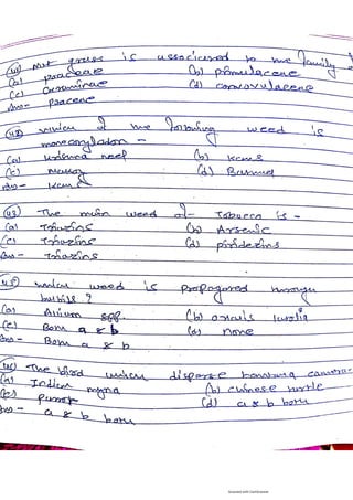 100 mcq on weed management