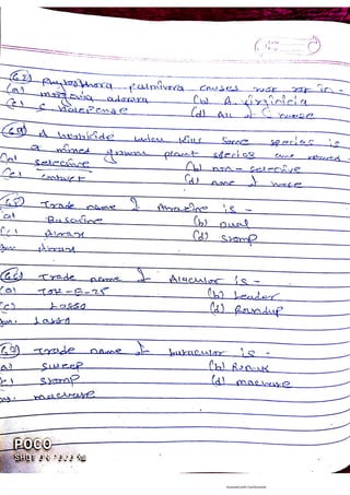 100 mcq on weed management