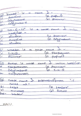 100 mcq on weed management