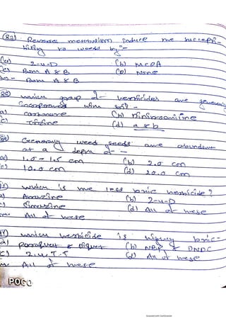 100 mcq on weed management