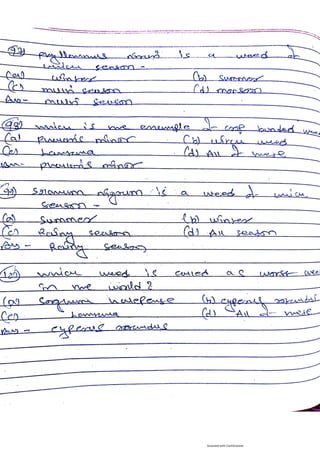 100 mcq on weed management