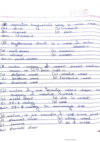 100 mcq on weed management