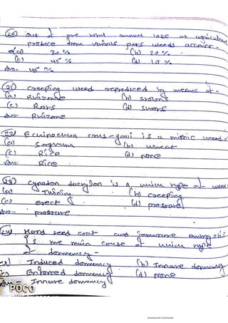 100 mcq on weed management