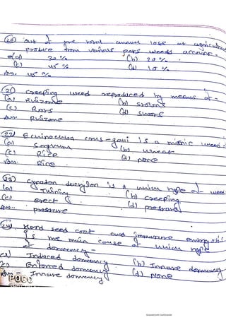 100 mcq on weed management