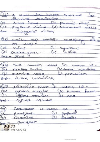 100 mcq on weed management