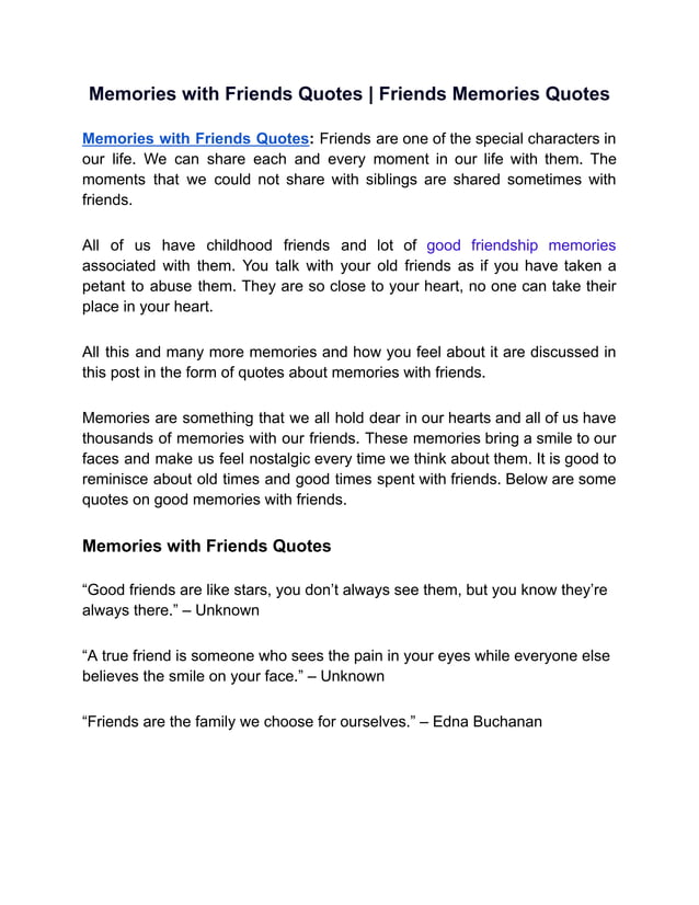 100 Memories with Friends Quotes _ Friends Memories Quotes.pdf