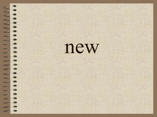 new 