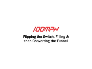 Stage Three: Flipping the Switch, 
Filling & Converting the Funnel 
 