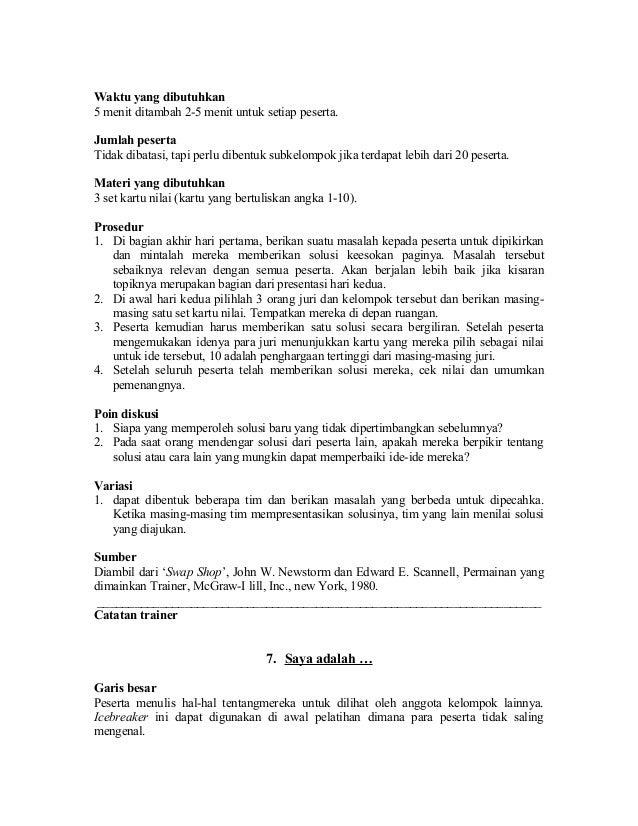 100 Permainan Untuk Training 100 Permainan Untuk Training