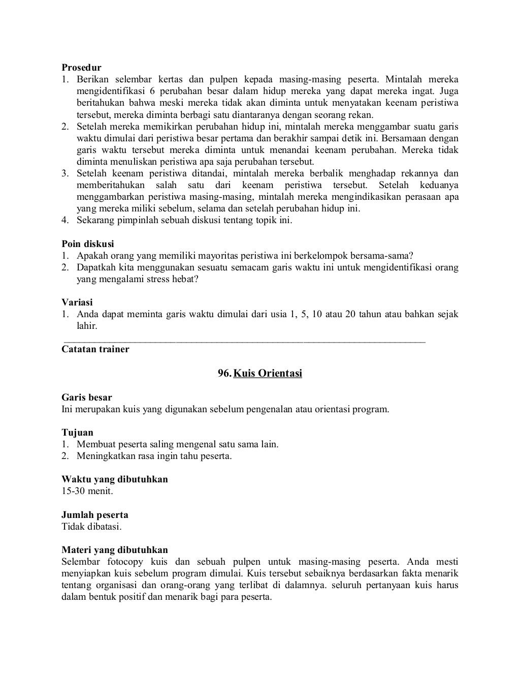 100 permainan untuk training (ice breaking)