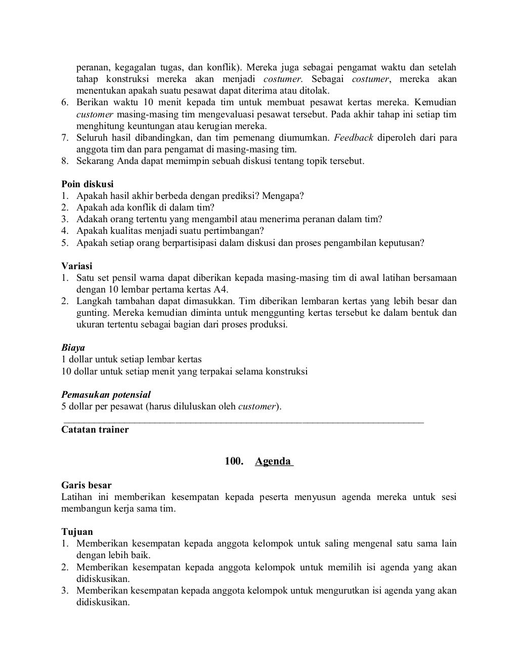 100 permainan untuk training (ice breaking)