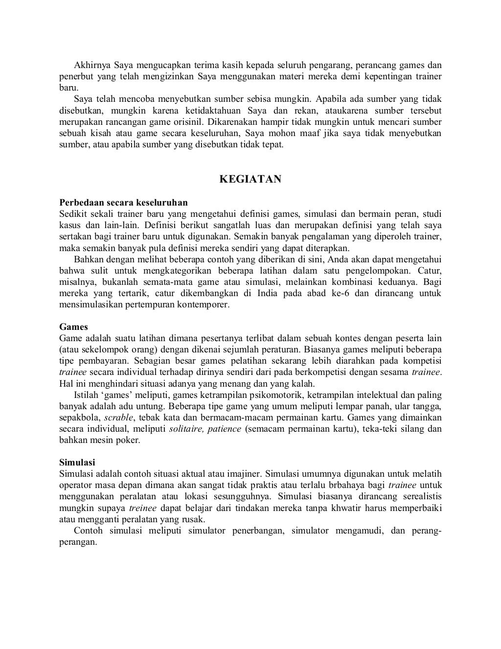 100 permainan untuk training (ice breaking)