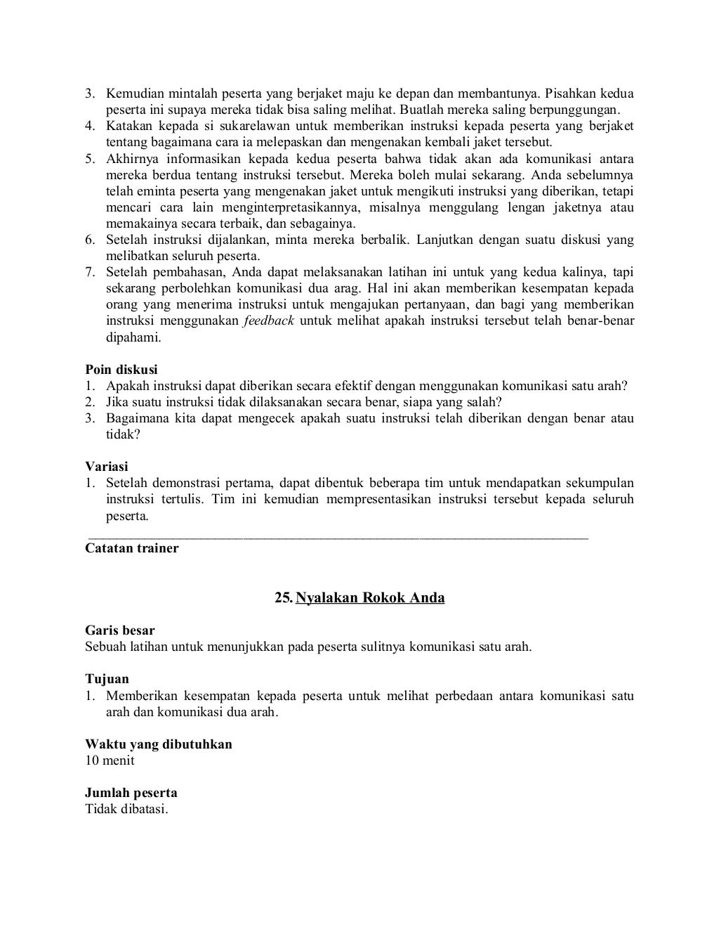 100 permainan untuk training (ice breaking)