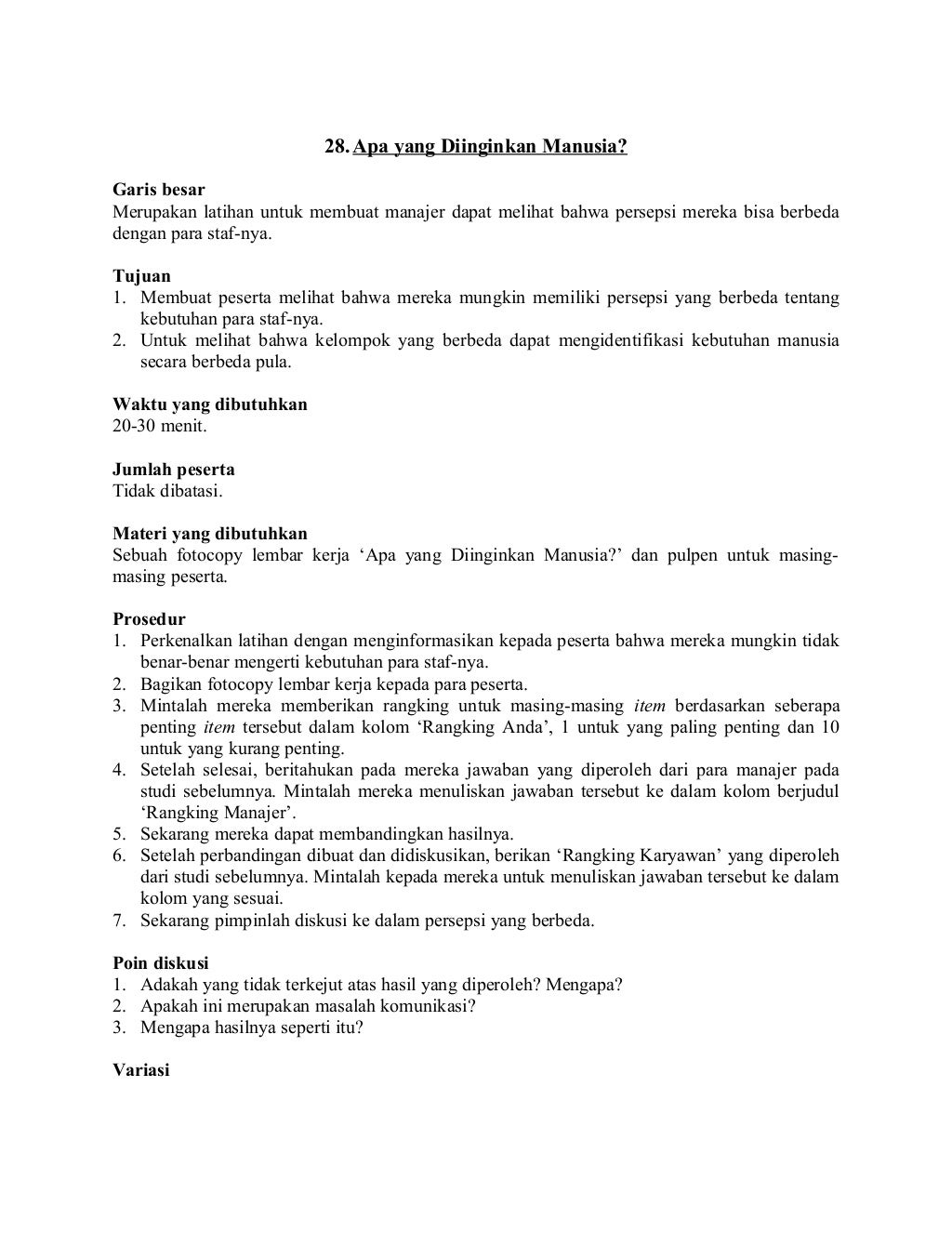 100 permainan untuk training (ice breaking)