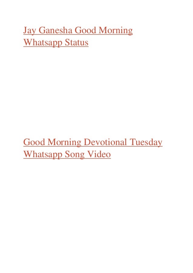 Good Morning Video Download 2019