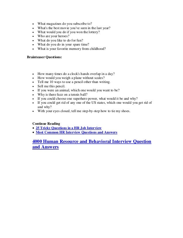 what do you do for fun interview