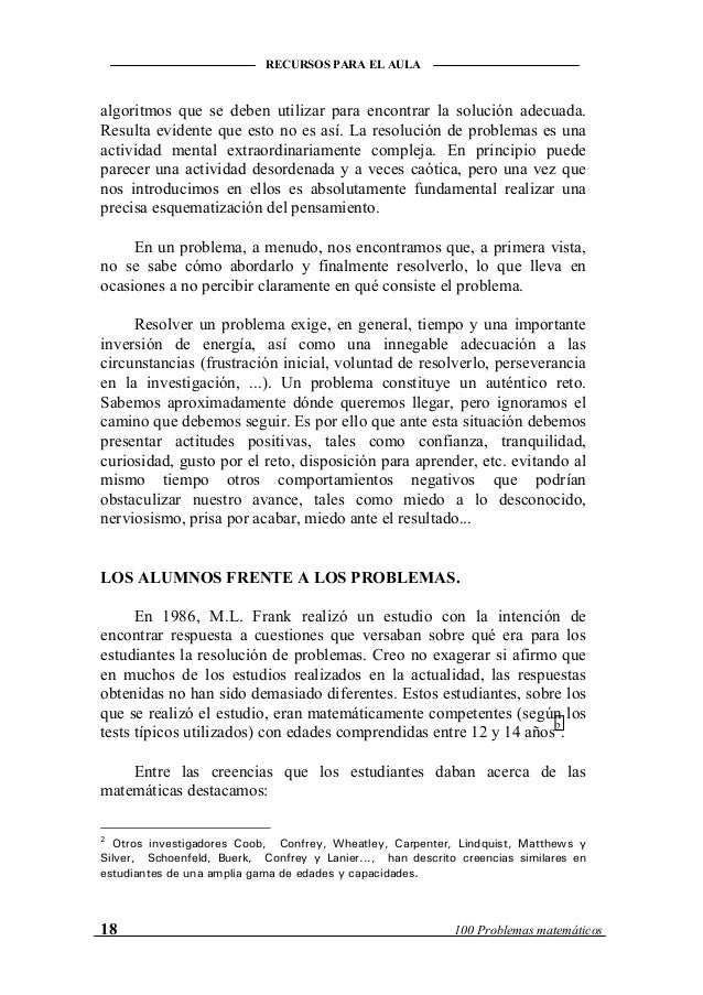 100 Problemas Matematicos