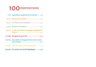Les 100 propositions d'Arnaud Montebourg