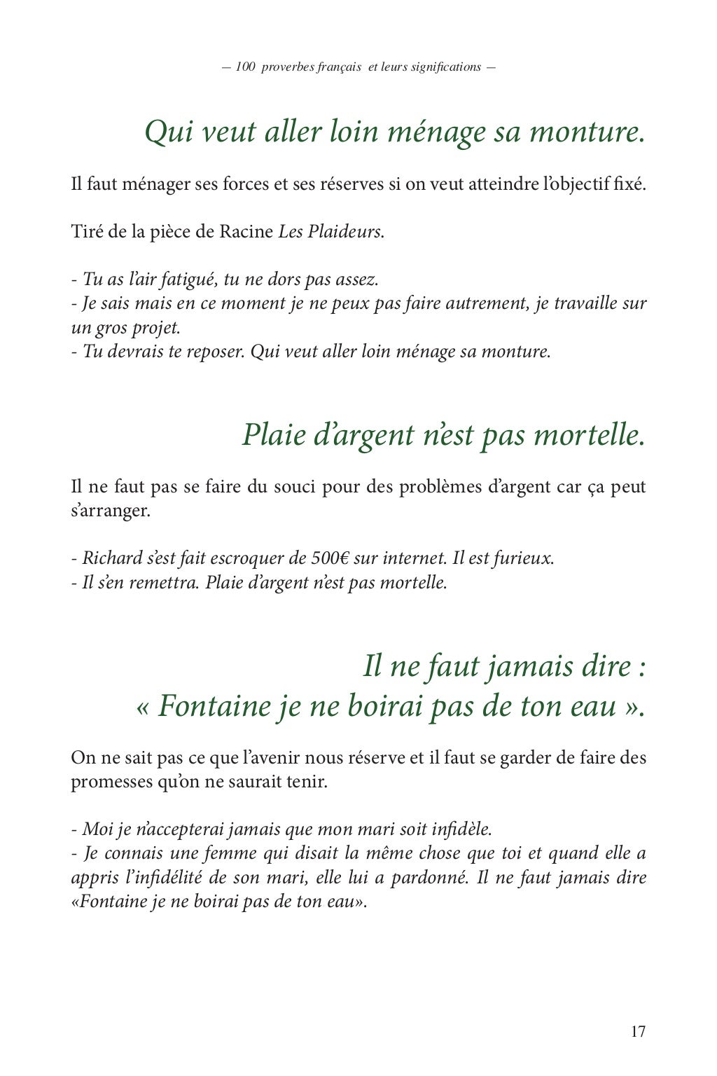 Liste Des Proverbes Français Les Plus Connus Pdf