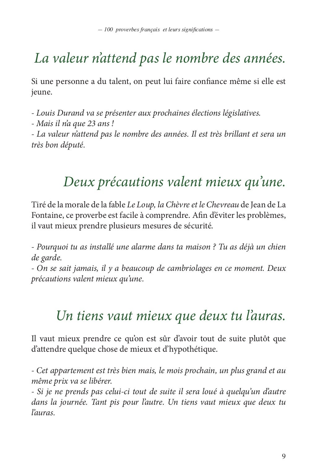 Liste Des Proverbes Français Les Plus Connus Pdf