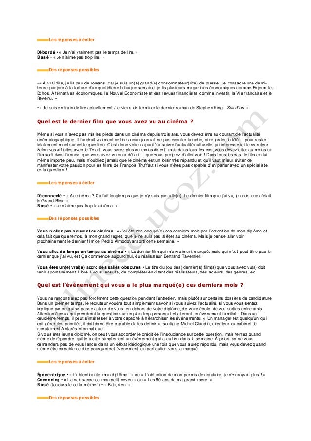 100 questions classiques