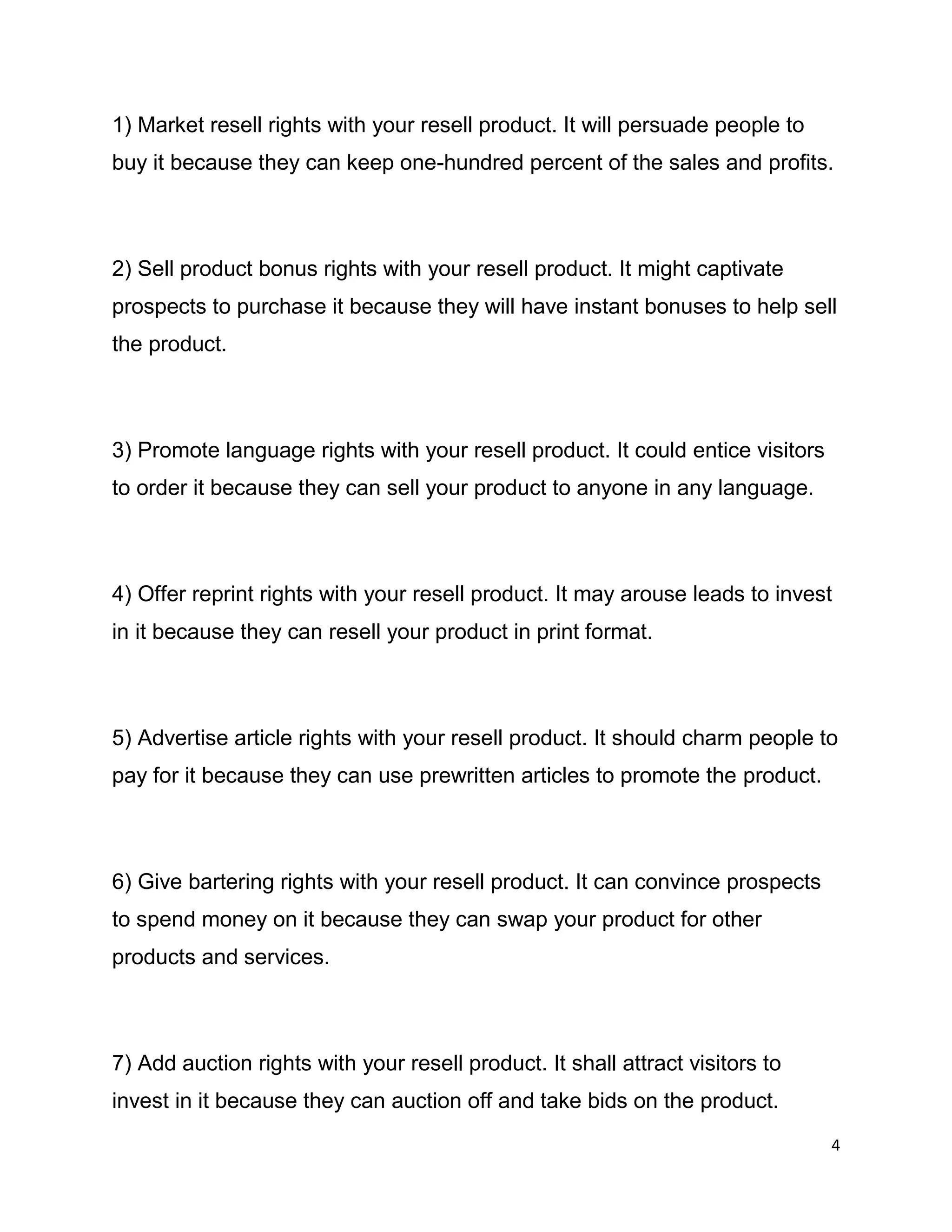 Resale Rights 100 RESELL RIGHTS SELLING FORMULAS | PDF