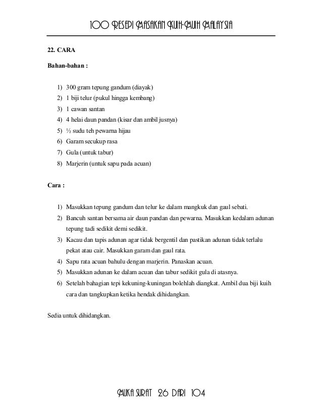 100 resepi kuih muih malaysia