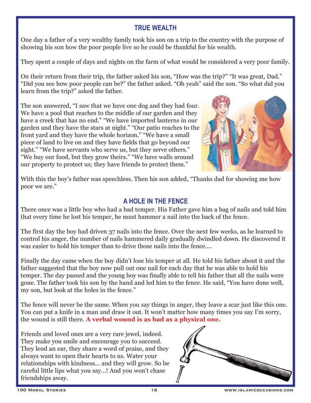 100 short moral stories