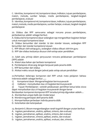 100 soal pedagogik pppk | PDF