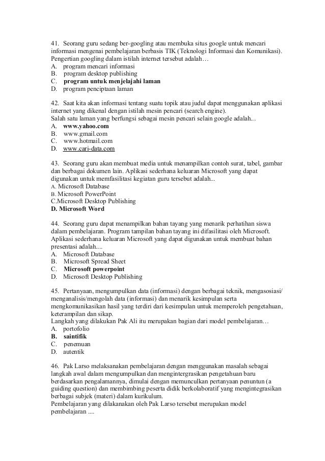 Kunci Jawaban Ppg Teknologi Informasi Dan Informatika