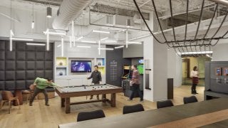 We illuminate… Commercial Amenity Spaces | Equity Office Amenity Space - 100 Summer Street, Boston, MA