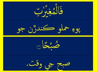 ِ‫ت‬‫ه‬‫م‬‫ْي‬‫غ‬ُٰ‫م‬‫ر‬‫ا‬‫ف‬
‫ندڙنِجو‬‫ڪ‬ِ‫ِمحلو‬‫پوء‬
‫ا‬ً‫ح‬‫م‬‫ب‬ ُ‫ص‬ۙ‫۝‬
‫بحِيجِوقت‬‫ص‬.
 