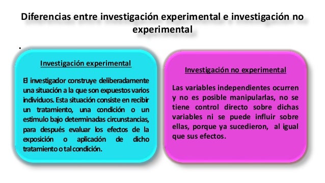 Diseño Experimental Y No Experimental Diferencias es.slideshare.net