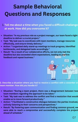 Behavioral Questions Project 100 Top Most Frequently Asked Questions during Interviews (1).pdf