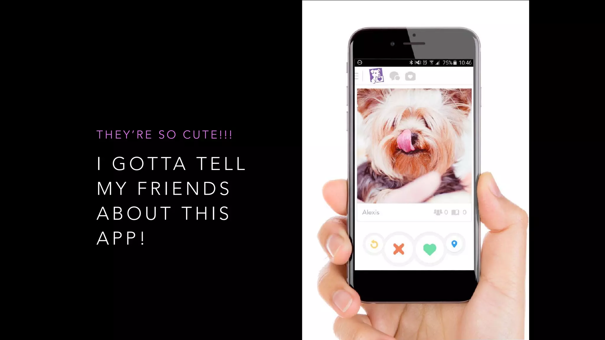 I G O T TA T E L L
M Y F R I E N D S
A B O U T T H I S
A P P !
T H E Y ’ R E S O C U T E ! ! !
 