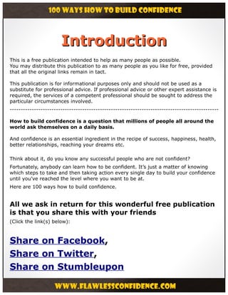 100 Ways How To Build Confidence | PDF