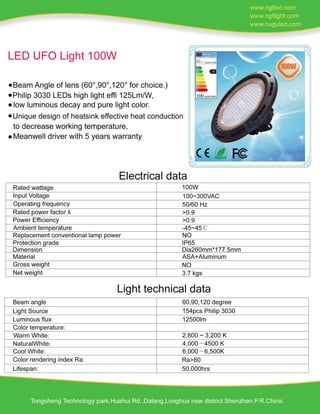 100W LED UFO LIGHT