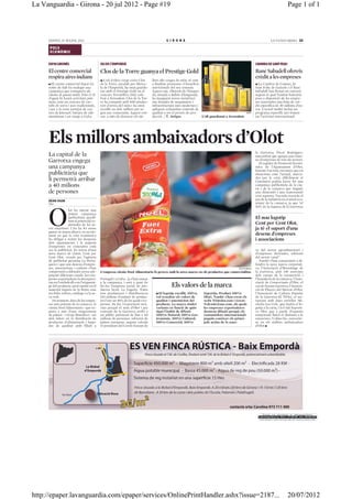 La Vanguardia - Girona - 20 jul 2012 - Page #19                                        Page 1 of 1




http://epaper.lavanguardia.com/epaper/services/OnlinePrintHandler.ashx?issue=2187...   20/07/2012
 