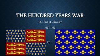 THE HUNDRED YEARS WAR 
The End of Chivalry 
1337-1453 
VS 
 