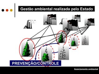 Gestão ambiental realizada pelo Estado PREVENÇÃO/CONTROLE licenciamento ambiental 