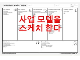 사업 모델을
스케치 한다
 